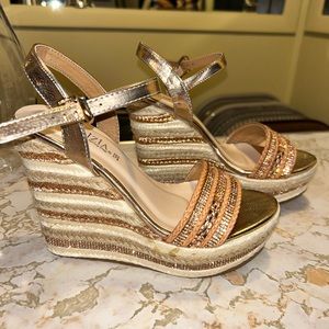 Sparkly Platform Wedges